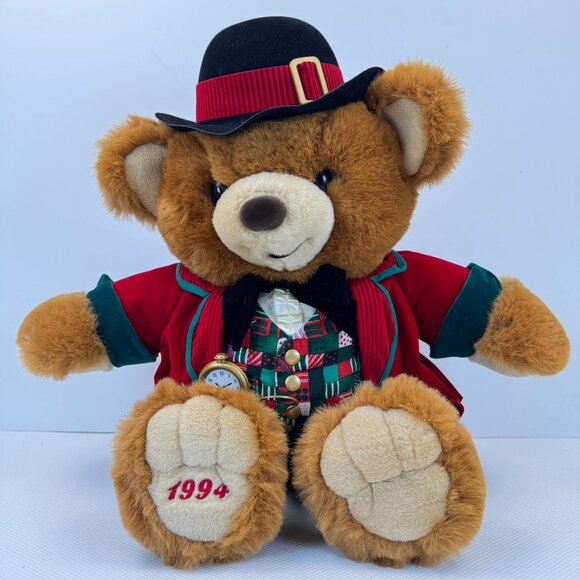 Vintage Kmart Teddy Bear Lane Christmas Bear 1994 Limited Edition Plush Toy 20" - Picture 7 of 14